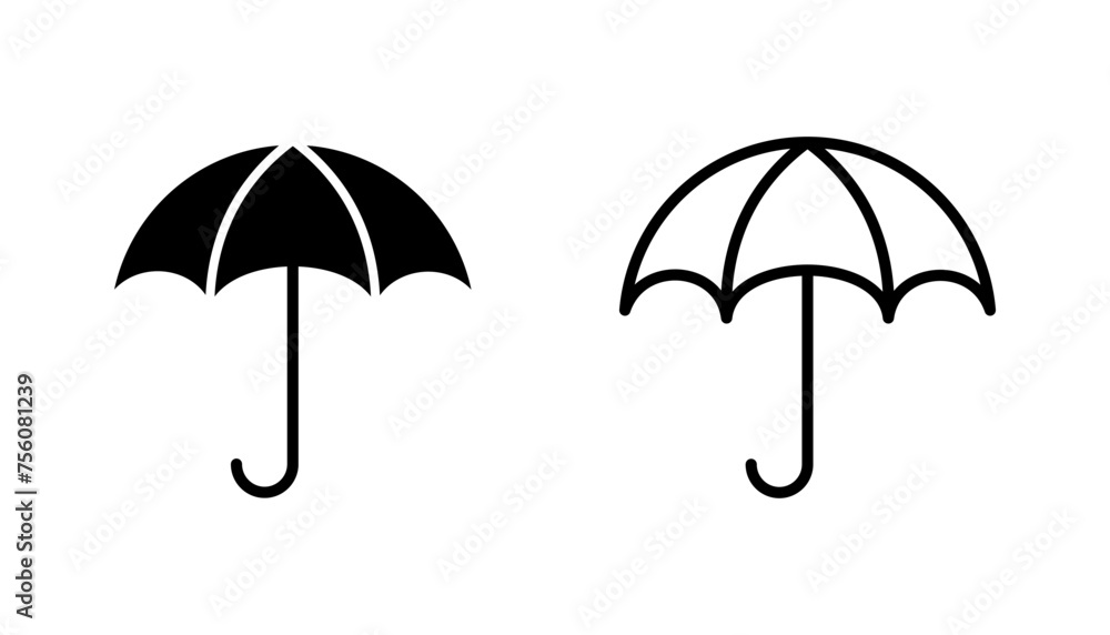 Umbrella icon set. umbrella sign icon Umbrella icon set. umbrella sign icon