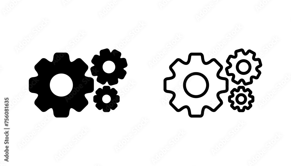 setting Icon set. Cog settings Icon Symbol setting Icon set. Cog settings Icon Symbol