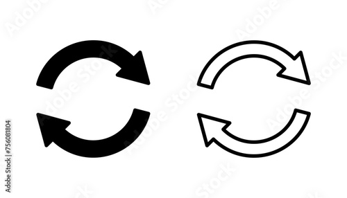 Refresh icon set. Reload icon vector. Update icon.