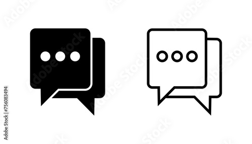 Chat icon set. speech bubble icon. comment icon vector. message. contact us