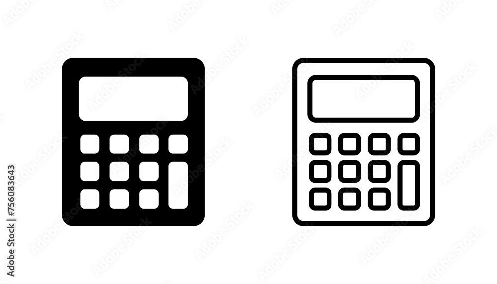 Calculator icon set. Accounting calculator icon. calculator vector Calculator icon set. Accounting calculator icon. calculator vector