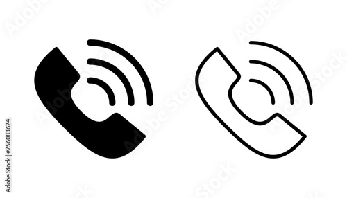 Call icon set. telephone icon vector. phone icon vector. contact us