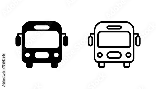 Bus icon set. bus vector icon