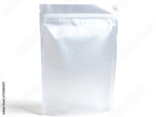 white plastic container, empty zip bag