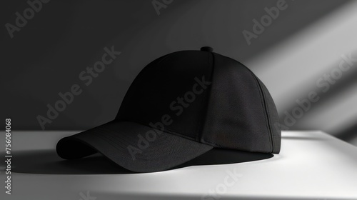 black sports cap mockup