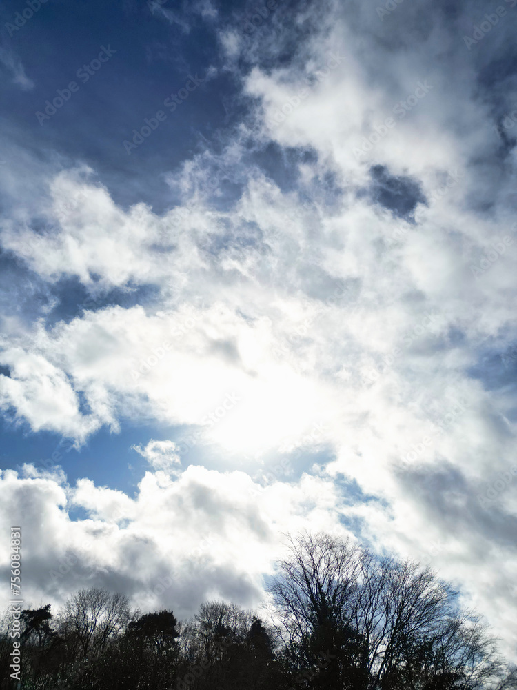 Beautiful Sky and Clouds over England, Great Britain Beautiful Sky and Clouds over England, Great Britain
