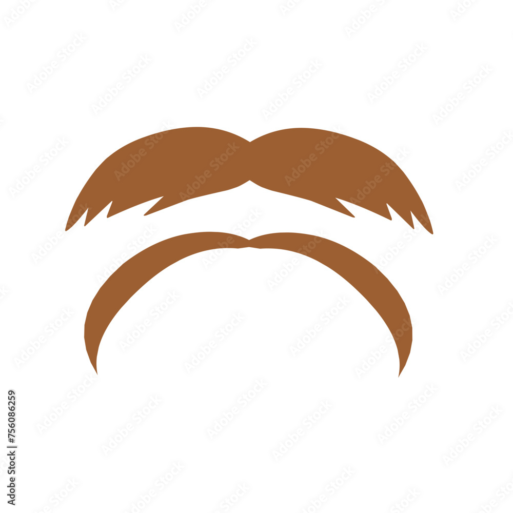 collection of mustache models, brown mustache. collection of mustache models, brown mustache.