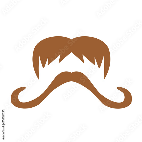 collection of mustache models, brown mustache.