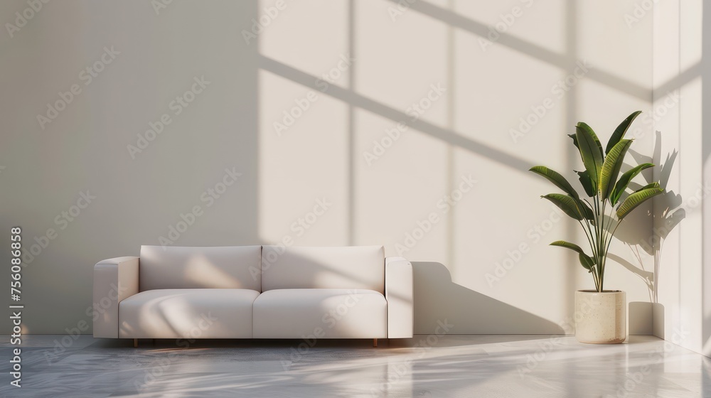 light wall in a living room, realistic interior minimalist, direct day light from window light wall in a living room, realistic interior minimalist, direct day light from window