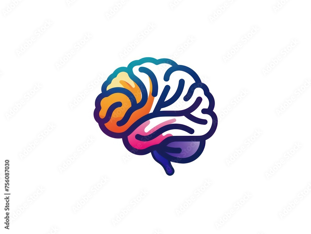 logo design brain and computer on a white background logo design brain and computer on a white background