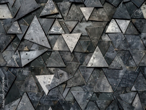 metal in triangle shapes texture