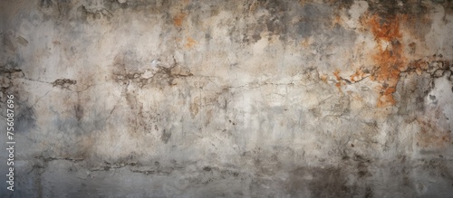 A close up of a concrete wall with a blurred background, showcasing the contrast between manmade materials and natural elements like grass and soil