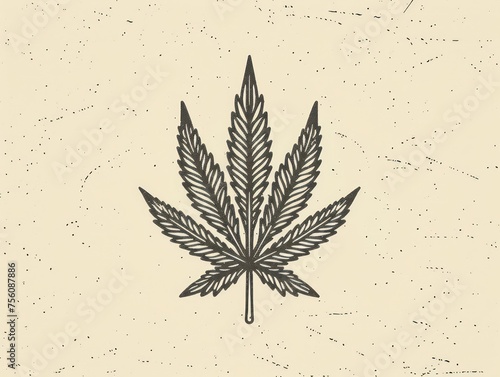 cannabis line logo icon © STOCKYE STUDIO