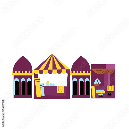 Bazar Ramadan Culture festive islamic illustration design