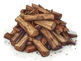 pile of firewood icon, multiple versions