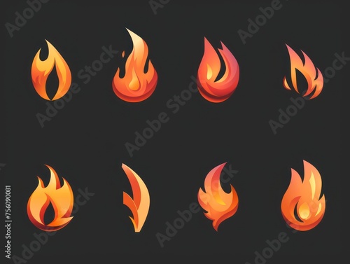 fire flame logo design