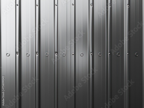 steel panel, exterior, vertical stripe pattern , color is gray © STOCKYE STUDIO