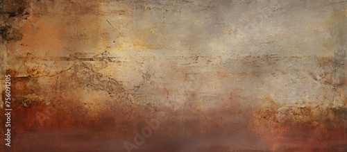 A closeup of a weathered metal surface with rusted shades of brown, amber, and peach, resembling a hardwood flooring pattern, creating an artistic display