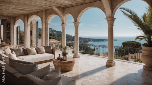 Exquisite mansion perched on the serene shores of the French Riviera, offering sweeping views of the azure Mediterranean and private terraces overlooking the coastal beauty