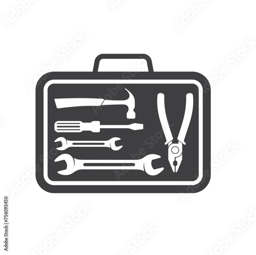 illustration of toolkit, toolset, vector art.