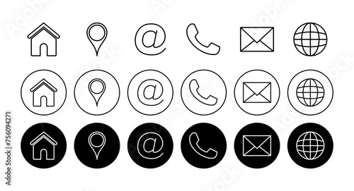 Contact us icon vector. web icon vector. business card contact information icon.