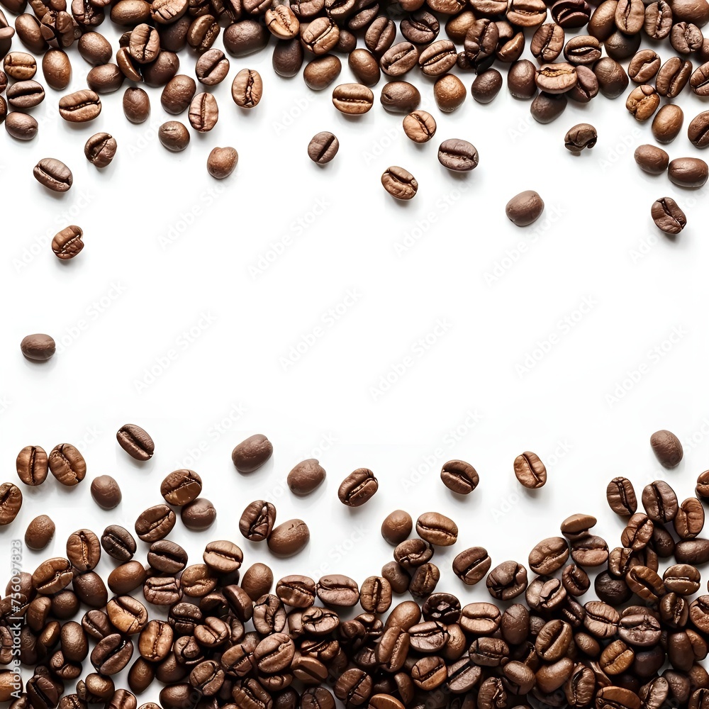 Panoramic Coffee Beans Border Panoramic Coffee Beans Border