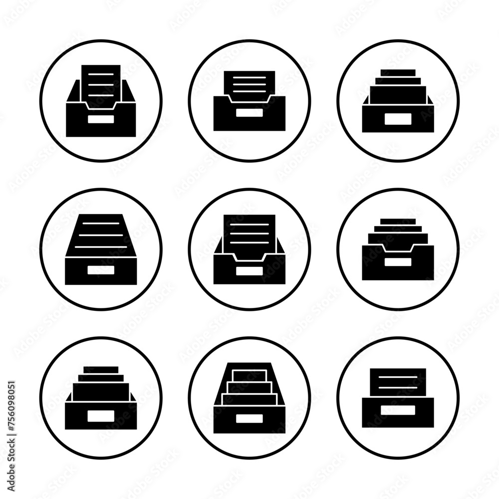 Archive folders icon vector illustration. Document vector icon. Archive storage icon.