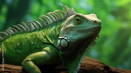 Green iguana photo © ismodin