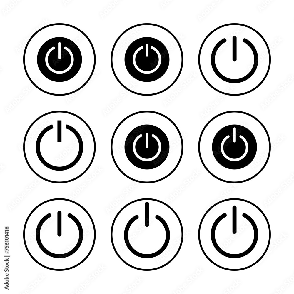 Power icon vector illustration. Power Switch sign and symbol. Electric power Power icon vector illustration. Power Switch sign and symbol. Electric power