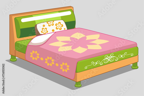 Bed vector illustration