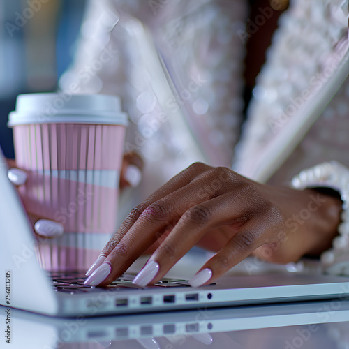 person typing on a laptop keyboard