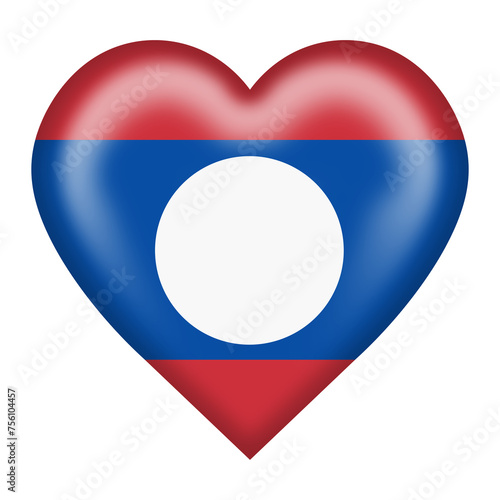 Laos flag heart button with clipping path Free Download Laos flag heart button with clipping path - GFXLoad