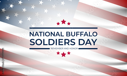 Happy national Buffalo Soldiers Day Background Vector Illustration 