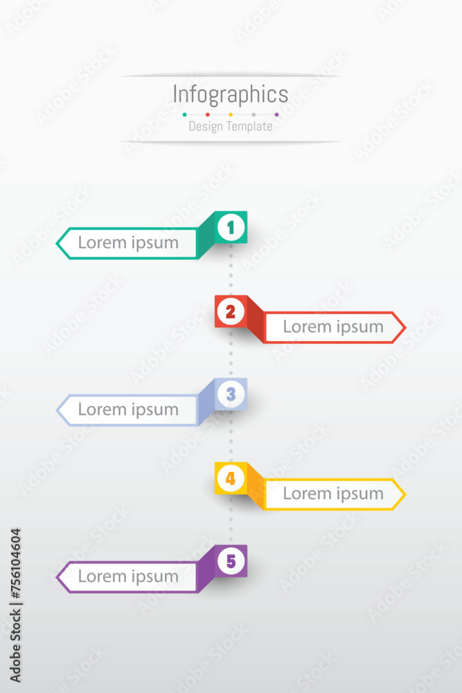 Infographic 5 options design elements for your business data. Vector Illustration. Infographic 5 options design elements for your business data. Vector Illustration.
