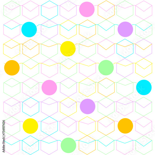 pastels confetti papel picado honeycomb pattern 103