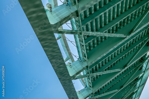 Under side of the Second MacArthur Bridge which crosses the Keelung River in Taipei photo