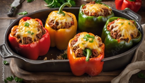 Stuffed peppers,Kidney beans and corn,Stuffed peppers with meat
