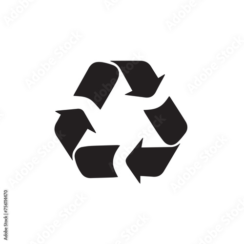 Recycle in cartoon, doodle style . Image for t-shirt, web, mobile apps and ui. Isolated 2d vector illustration in logo, icon, sketch style, Eps 10, black and white. AI Generative