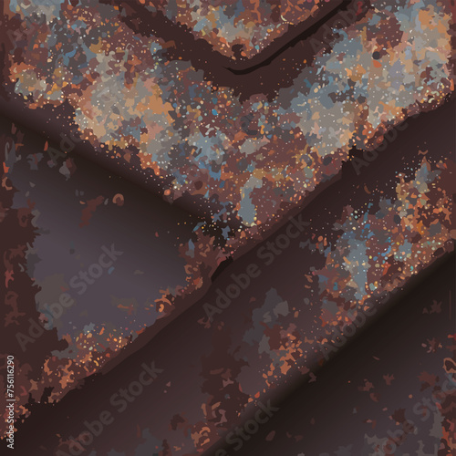 Abstract rusty metal shape
