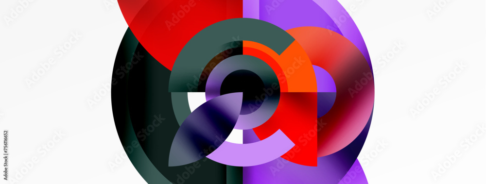 Circle geometric abstract vector background Circle geometric abstract vector background