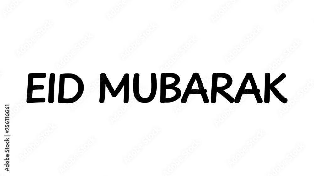 Eid Mubarak text with cinematic pop up animation in white background. Perfect for celebrating Eid Al-Fitr or Eid Al-Adha around the world. 4K Islamic footage video. Eid Mubarak text with cinematic pop up animation in white background. Perfect for celebrating Eid Al-Fitr or Eid Al-Adha around the world. 4K Islamic footage video.