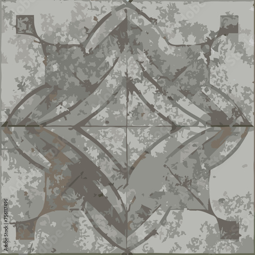 Decorative stone tile pattern