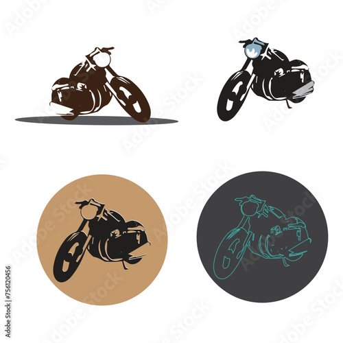 motorbike sport icon symbol illustration