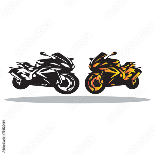 motorbike sport icon symbol illustration