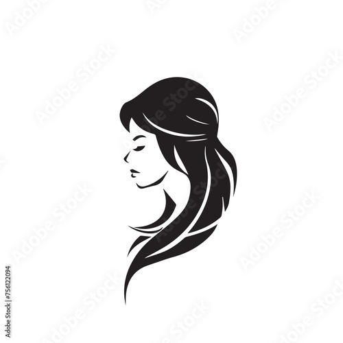 Silhouette of woman in cartoon  doodle style . Image for t-shirt  web  mobile apps and ui. Isolated 2d vector illustration in logo  icon  sketch style  Eps 10  black and white. AI Generative