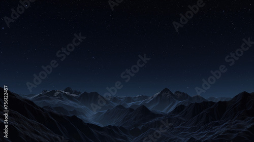 banner of snow covered mountains at night