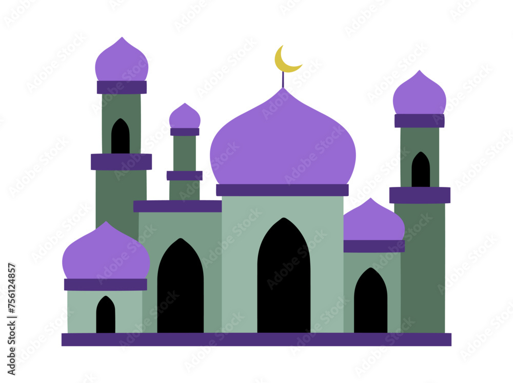 Islamic Mosque Frame Background Illustration
