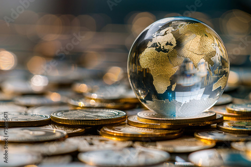 finance, BTC, crypto and stock prices and chart showing stock market