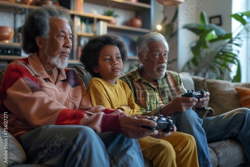 Family Enjoying Video Games Together
