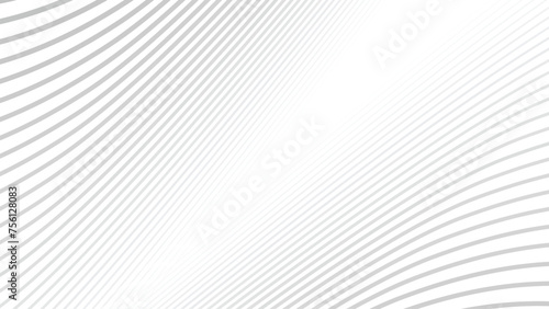 Abstract gray wave lines pattern on white background design image wallpaper © Icak